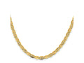 FJC Finejewelers 14 kt Tri Color Gold Link Tri-color Pavé Valentino Chain 22 Inches x 4.65 mm