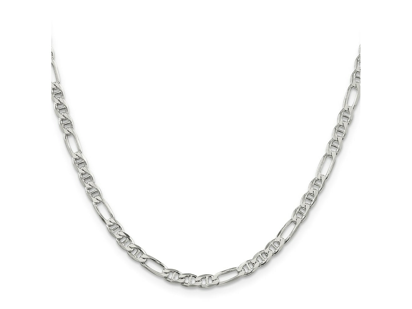 FJC Finejewelers 925 Sterling Silver Figaro Anchor Bracelet Chain 7 Inches x 3.75 mm