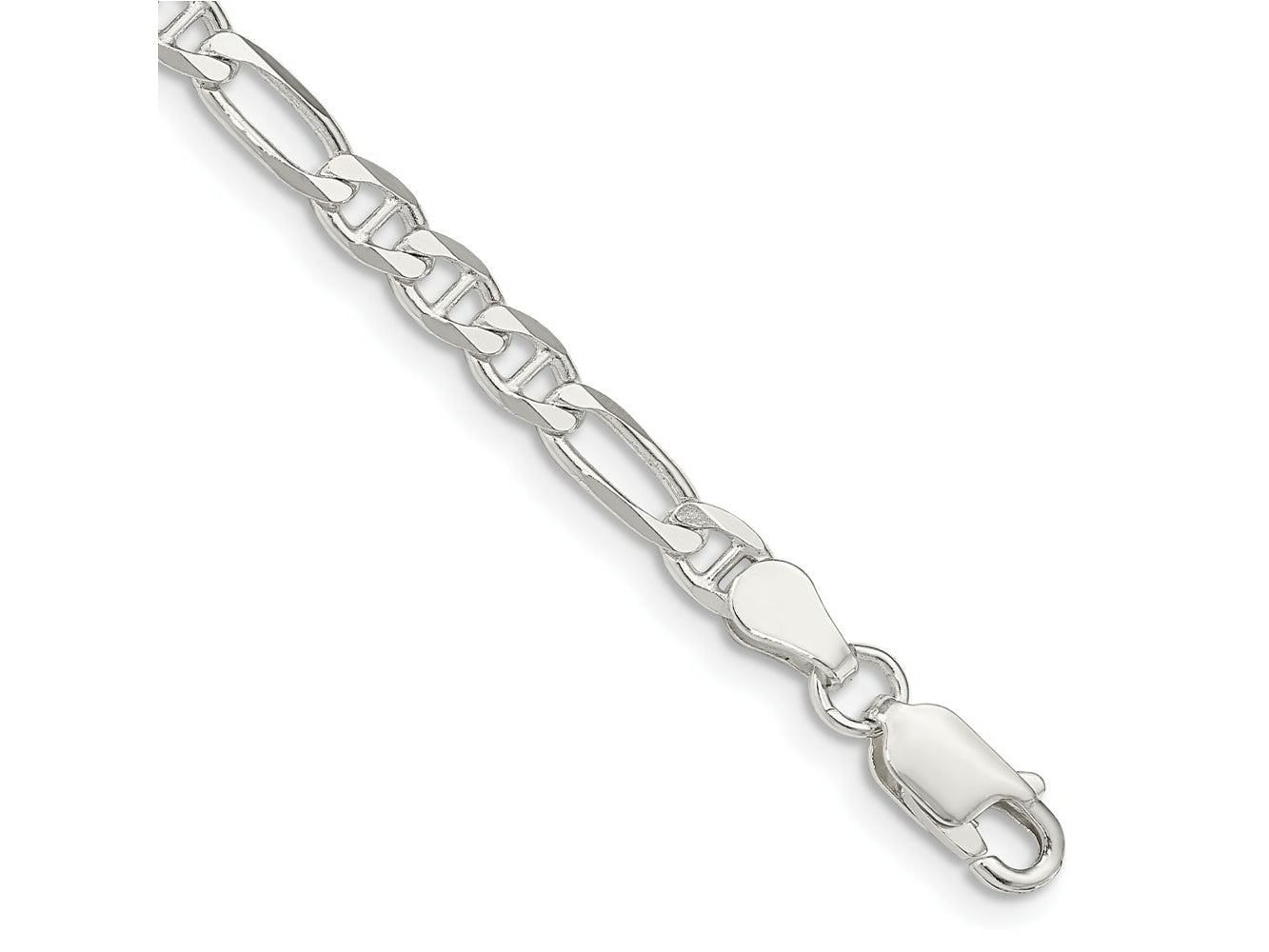 FJC Finejewelers 925 Sterling Silver Figaro Anchor Bracelet Chain 8 Inches x 3.75 mm