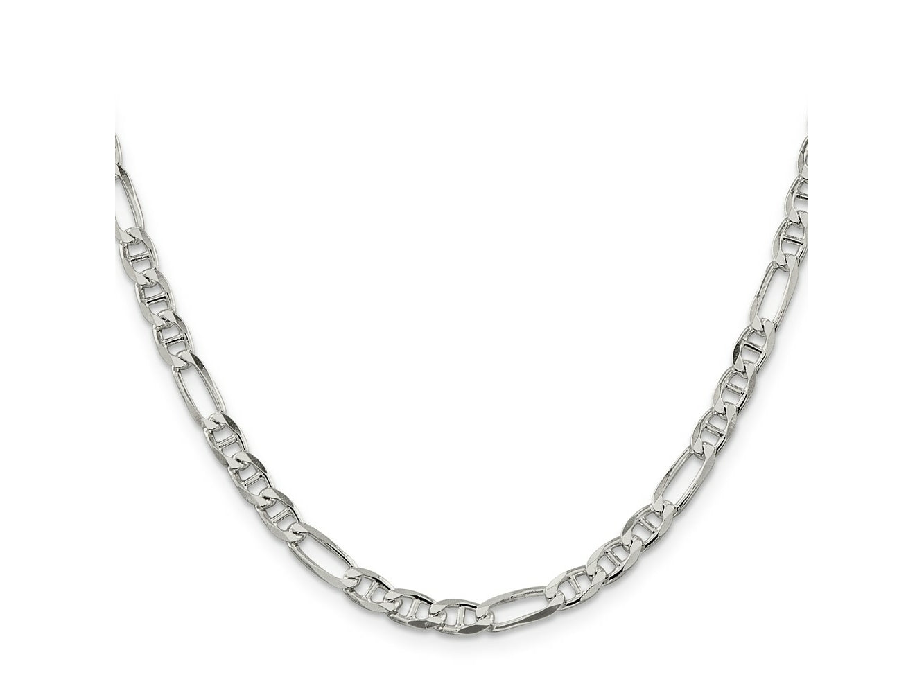 FJC Finejewelers 925 Sterling Silver Figaro Anchor Chain 28 Inches x 4.5 mm