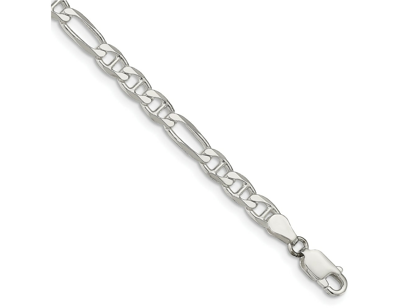 FJC Finejewelers 925 Sterling Silver Figaro Anchor Bracelet Chain 8 Inches x 4.5 mm
