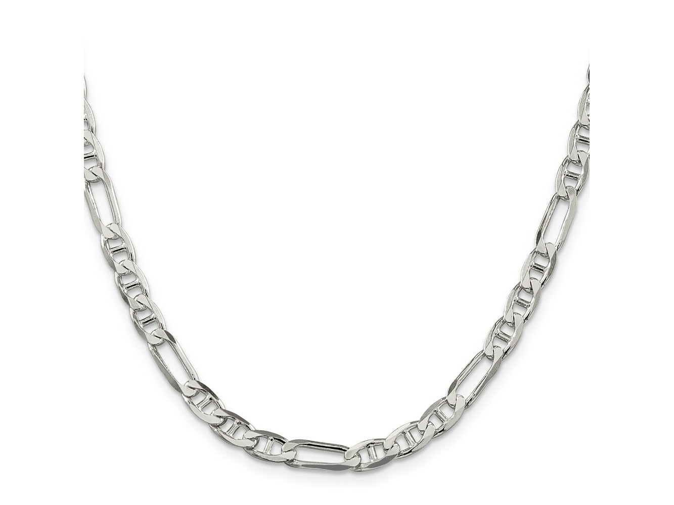 FJC Finejewelers 925 Sterling Silver Figaro Anchor Chain 28 Inches x 5.5 mm