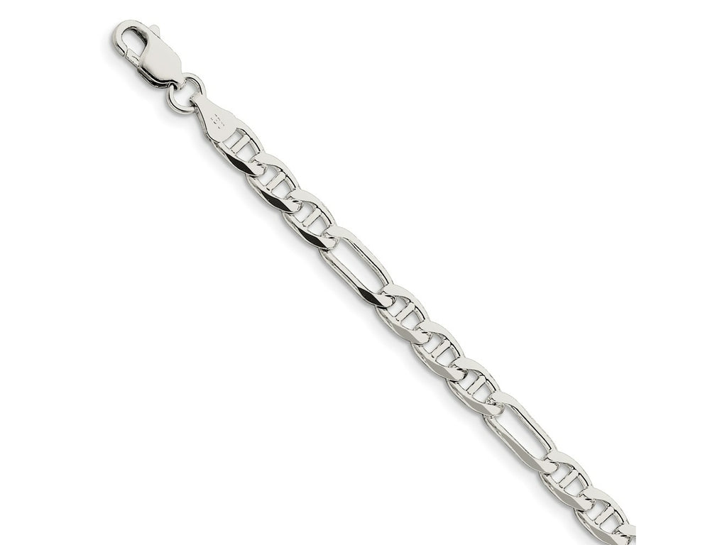 FJC Finejewelers 925 Sterling Silver Figaro Anchor Bracelet Chain 7 Inches x 5.5 mm