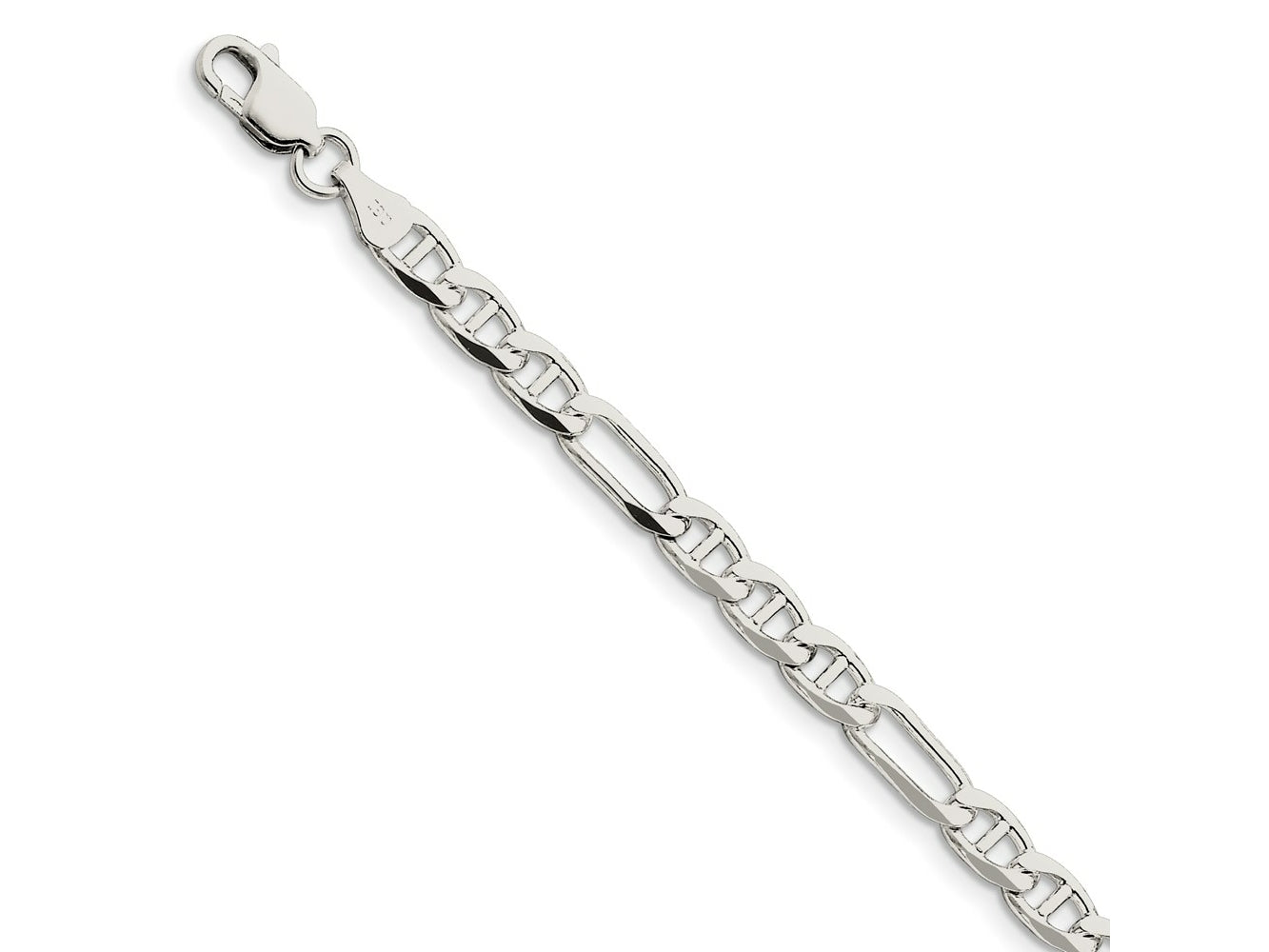 FJC Finejewelers 925 Sterling Silver Figaro Anchor Bracelet Chain 7 Inches x 5.5 mm