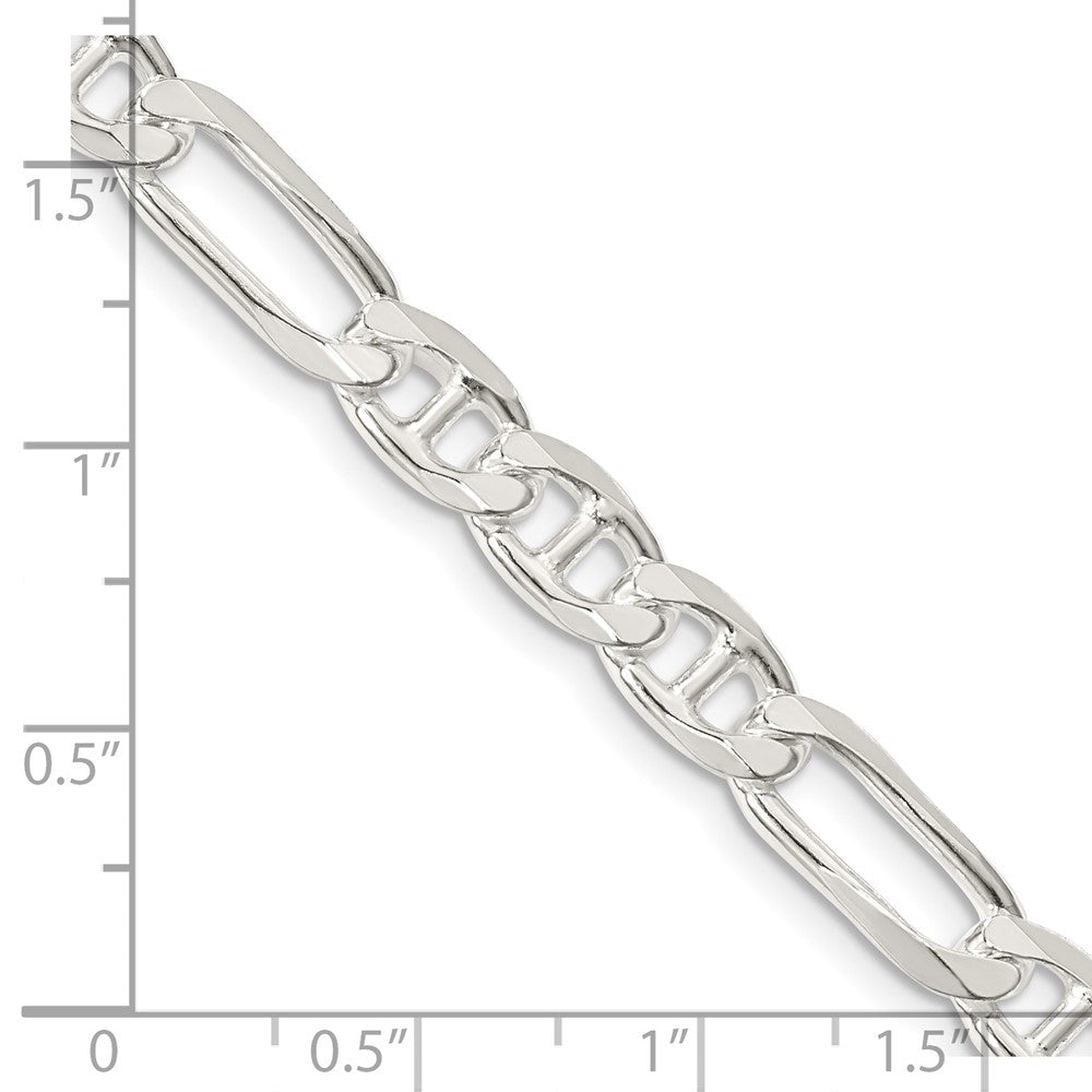 FJC Finejewelers 925 Sterling Silver Figaro Anchor Chain 24 Inches x 6.5 mm