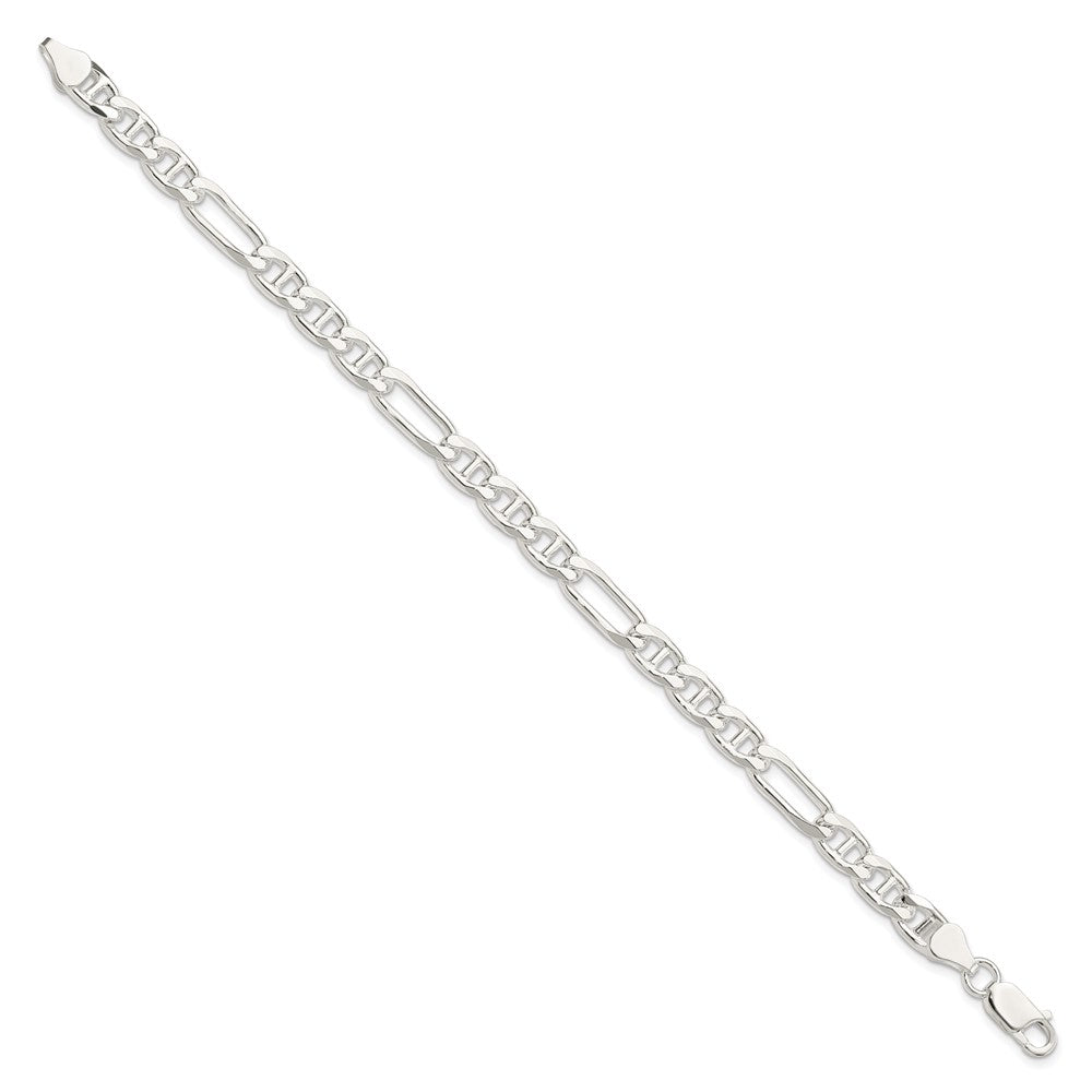 FJC Finejewelers 925 Sterling Silver Figaro Anchor Bracelet Chain 8 Inches x 6.5 mm
