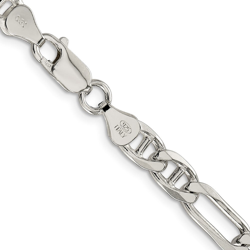 FJC Finejewelers 925 Sterling Silver Figaro Anchor Bracelet Chain 9 Inches x 6.5 mm