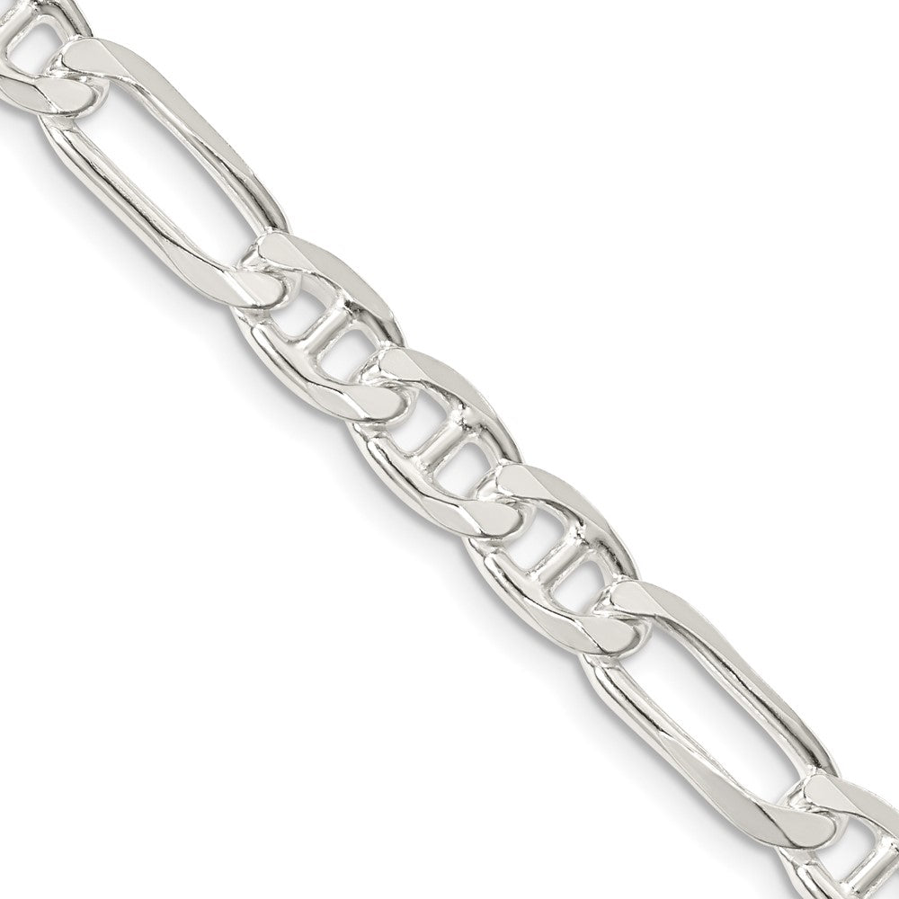 FJC Finejewelers 925 Sterling Silver Figaro Anchor Bracelet Chain 9 Inches x 6.5 mm