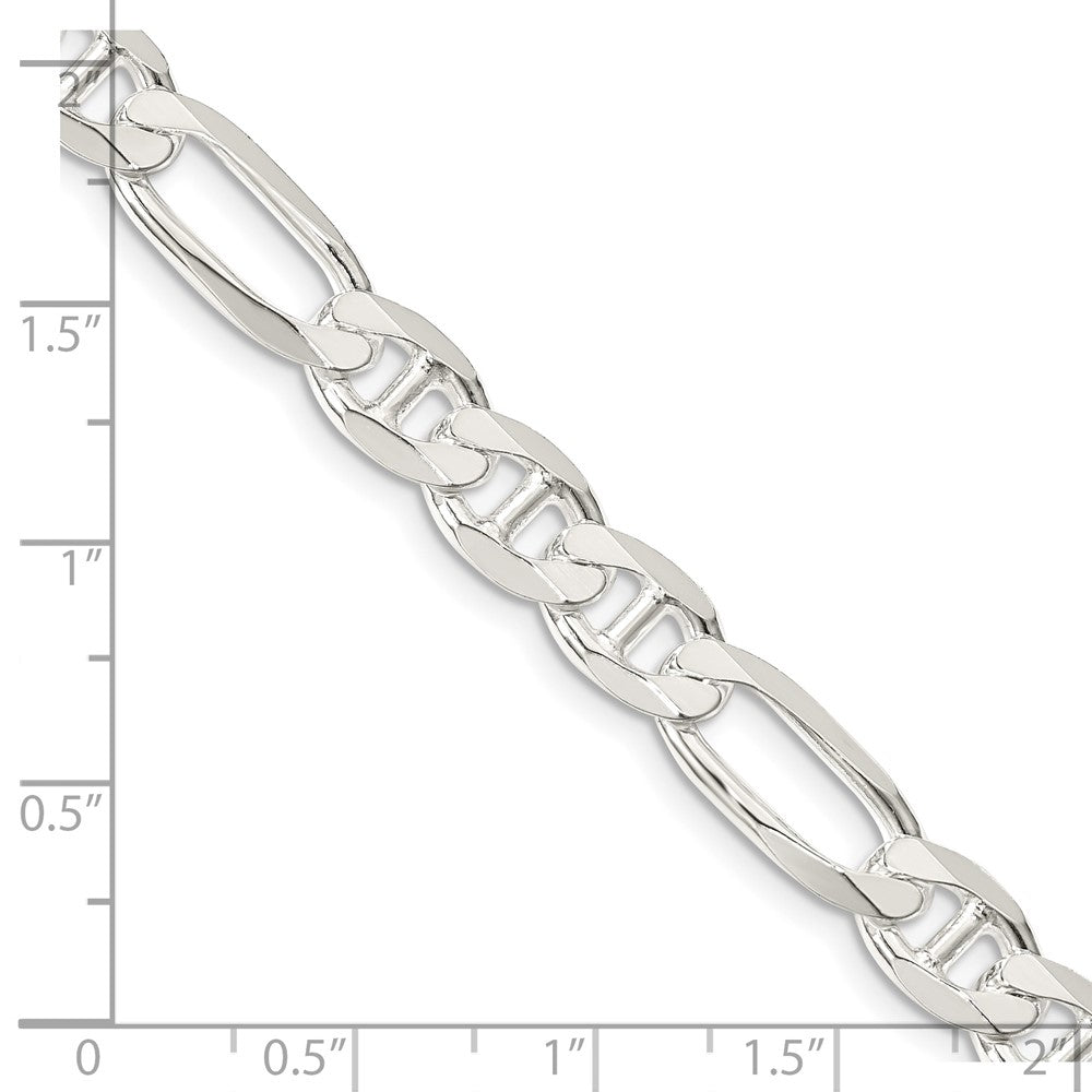 FJC Finejewelers 925 Sterling Silver Figaro Anchor Chain 28 Inches x 7.5 mm