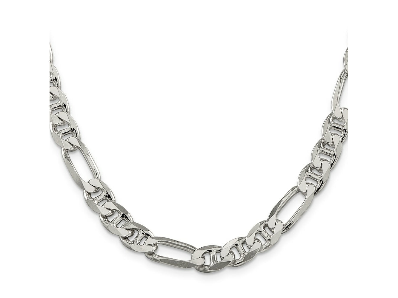 FJC Finejewelers 925 Sterling Silver Figaro Anchor Chain 24 Inches x 7.75 mm