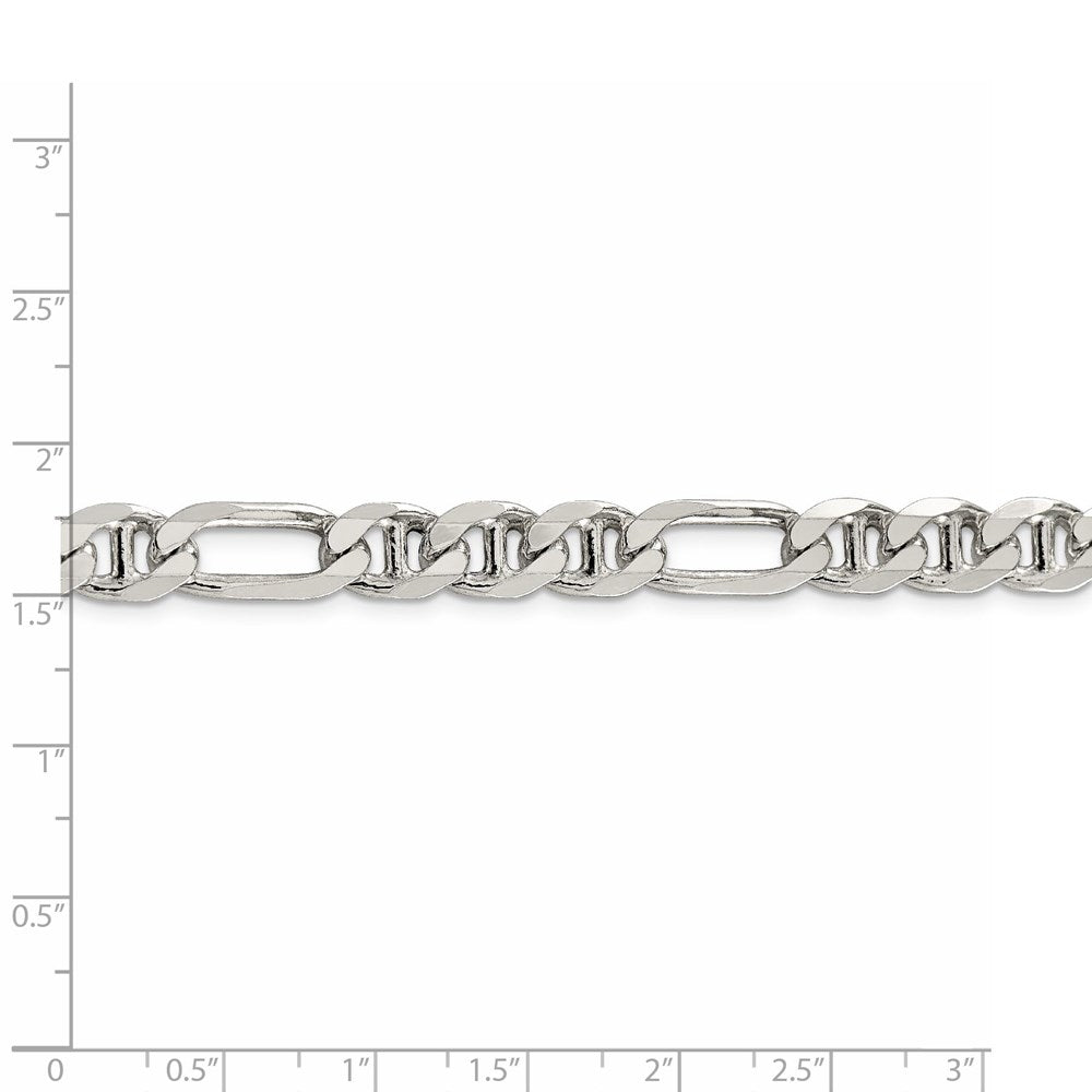 FJC Finejewelers 925 Sterling Silver Figaro Anchor Chain 28 Inches x 7.75 mm