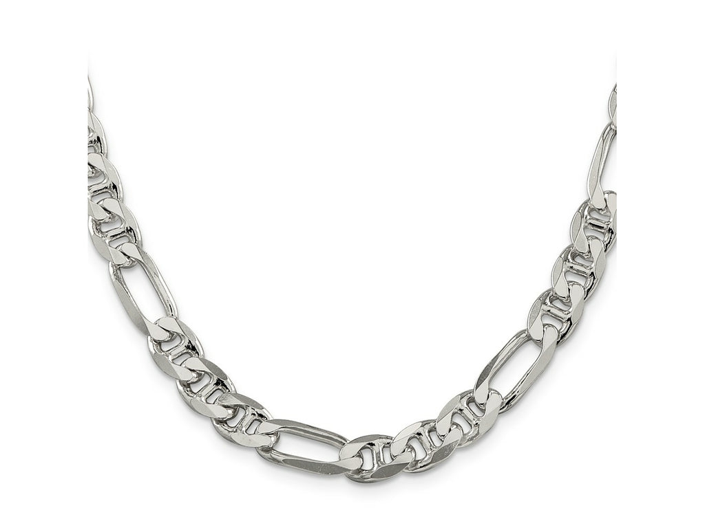 FJC Finejewelers 925 Sterling Silver Figaro Anchor Chain 28 Inches x 7.75 mm