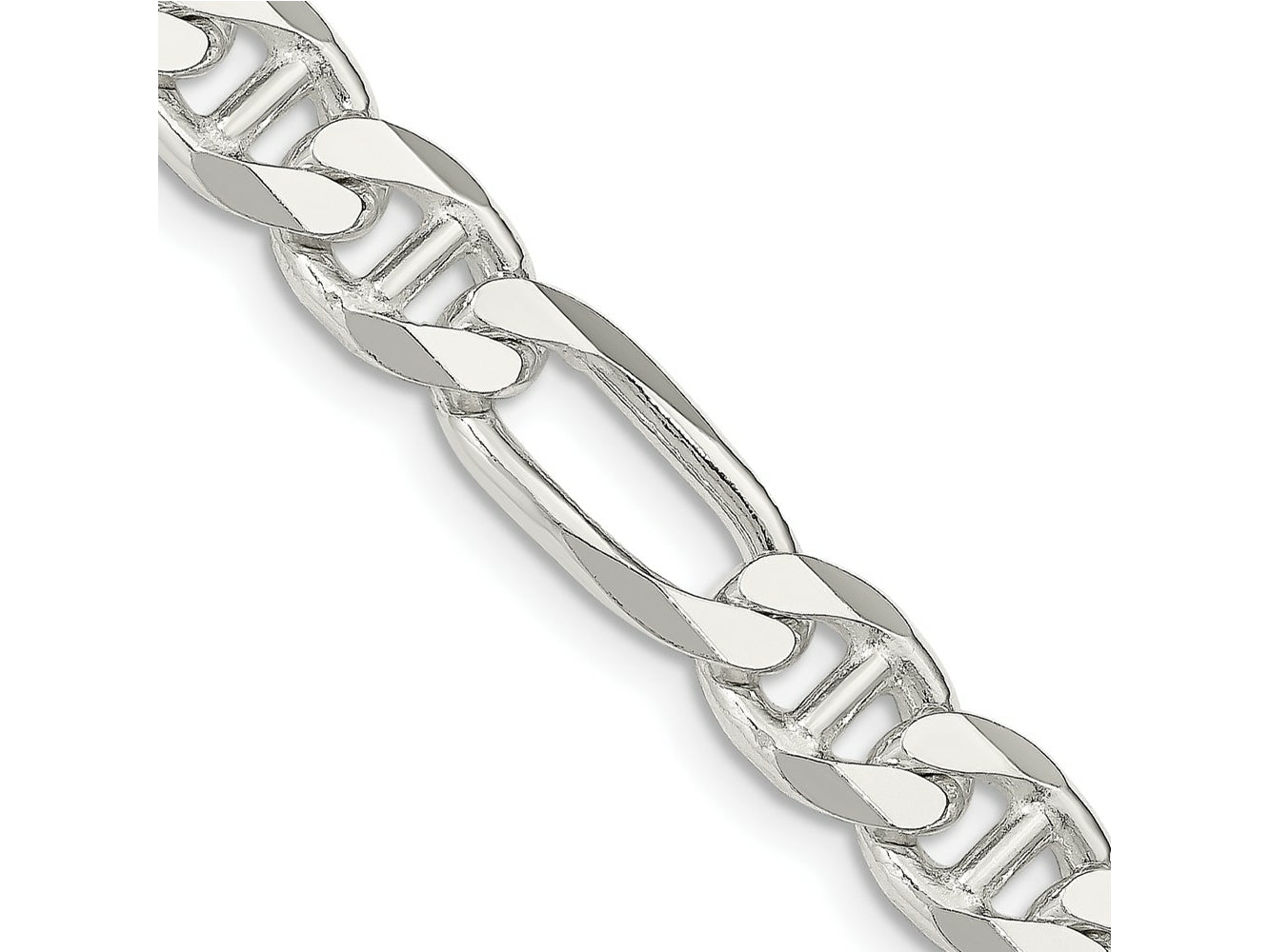 FJC Finejewelers 925 Sterling Silver Figaro Anchor Bracelet Chain 9 Inches x 7.75 mm
