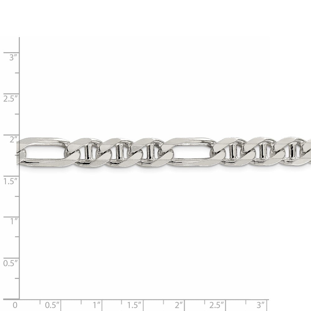 FJC Finejewelers 925 Sterling Silver Figaro Anchor Chain 24 Inches x 8.75 mm