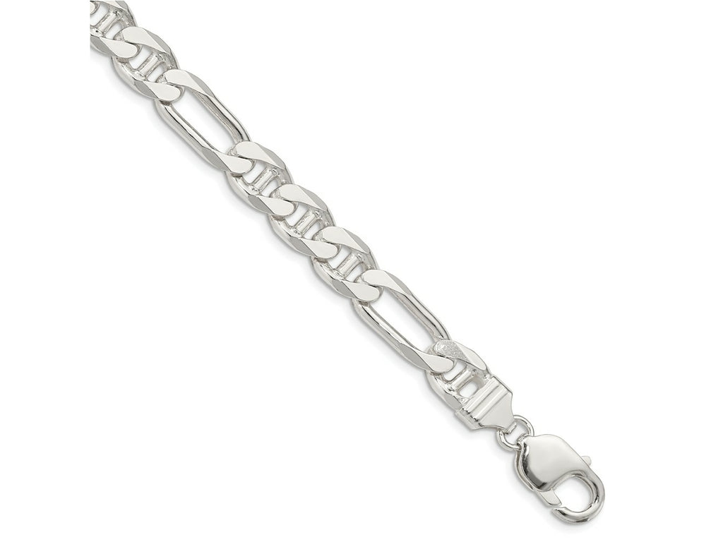 FJC Finejewelers 925 Sterling Silver Figaro Anchor Bracelet Chain 8 Inches x 8.75 mm