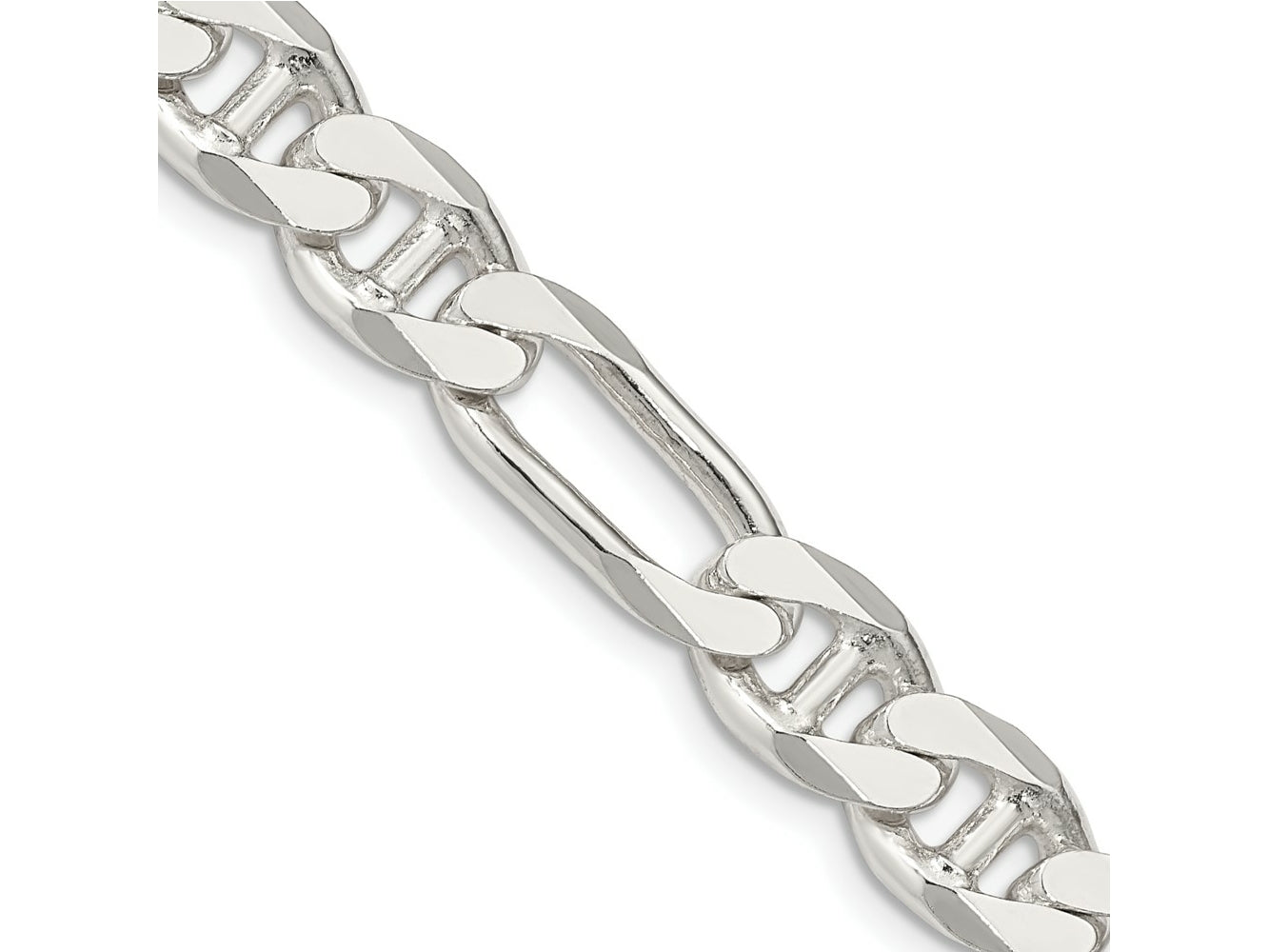 FJC Finejewelers 925 Sterling Silver Figaro Anchor Bracelet Chain 9 Inches x 8.75 mm