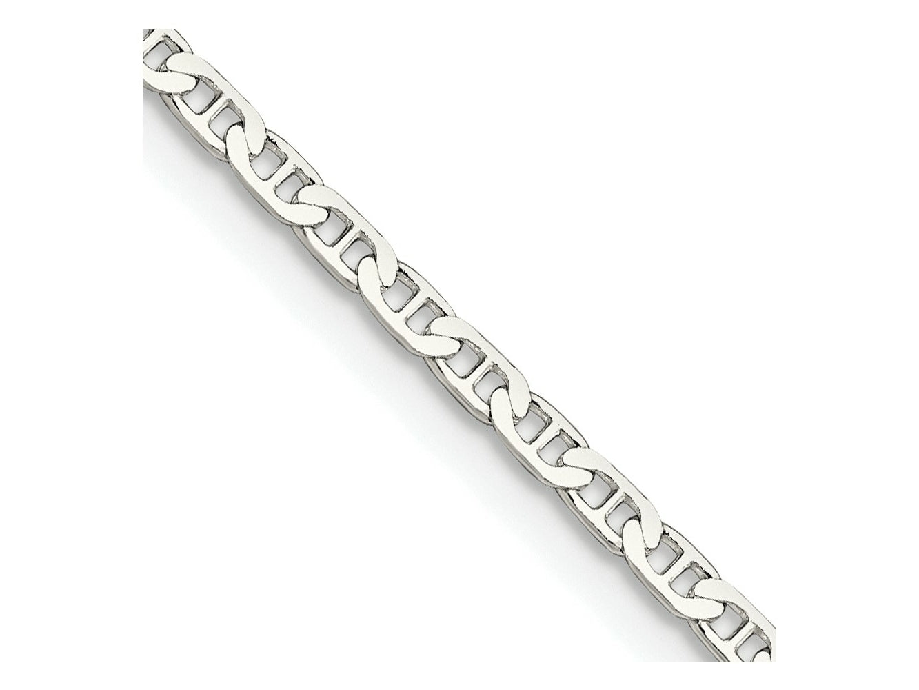 FJC Finejewelers 925 Sterling Silver 2.1mm Flat Anchor Chain Anklet 10 Inches x 2 mm