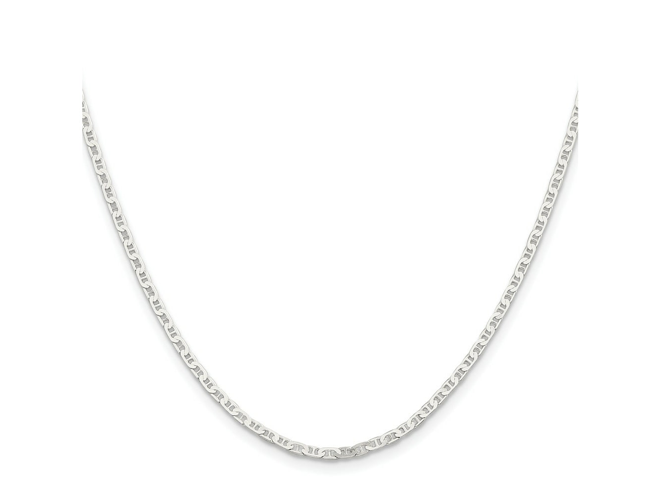 FJC Finejewelers 925 Sterling Silver Flat Anchor Chain 24 Inches x 2.1 mm