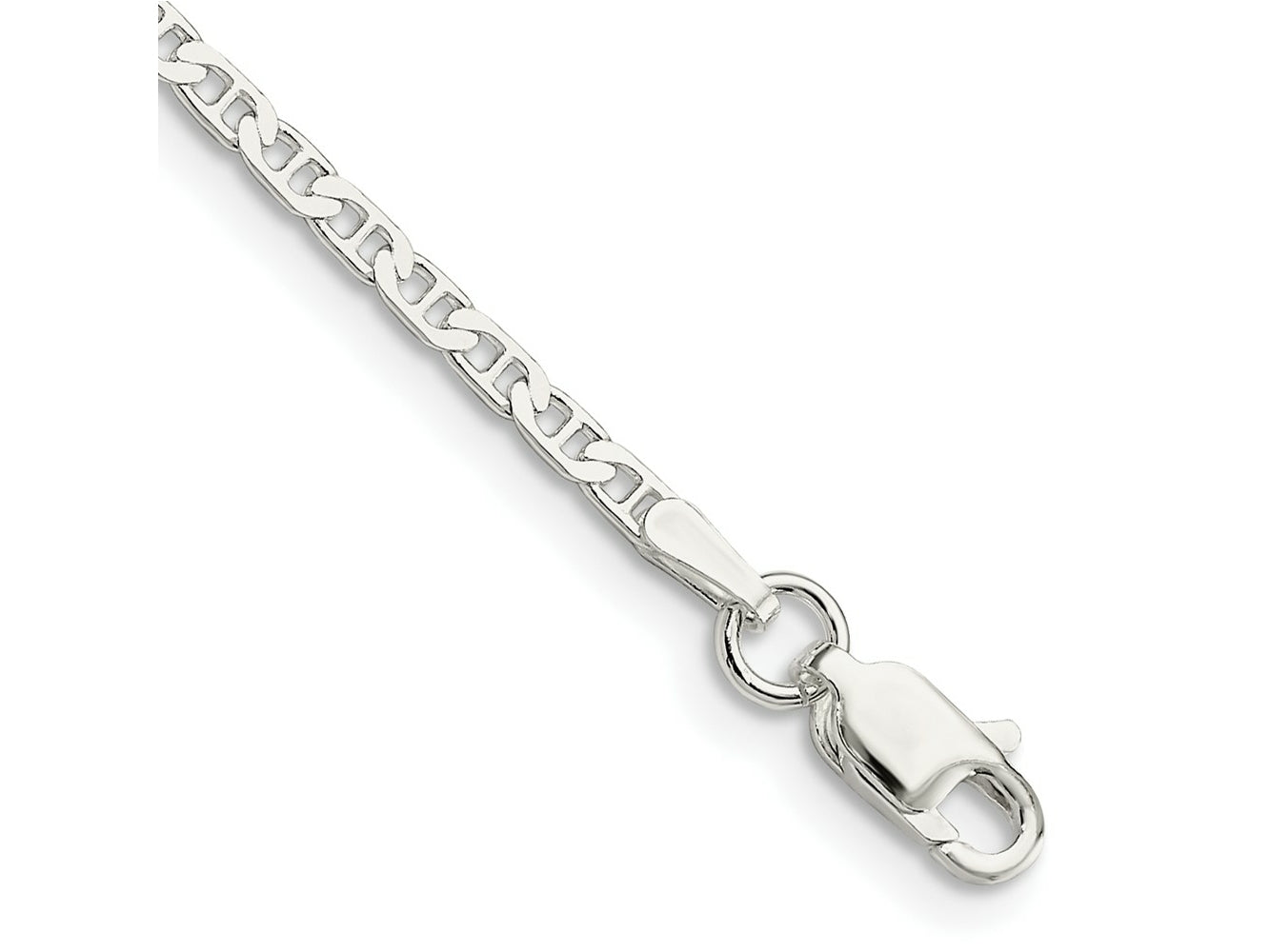 FJC Finejewelers 925 Sterling Silver Flat Anchor Bracelet Chain 8 Inches x 2.1 mm
