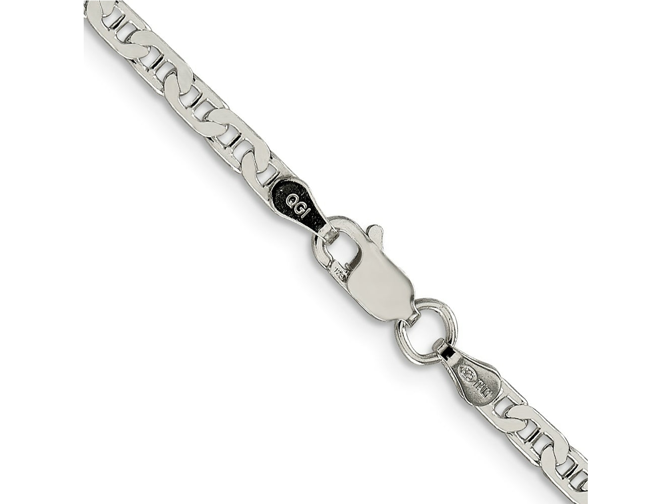 FJC Finejewelers 925 Sterling Silver Flat Anchor Chain Anklet 9 Inches x 3 mm