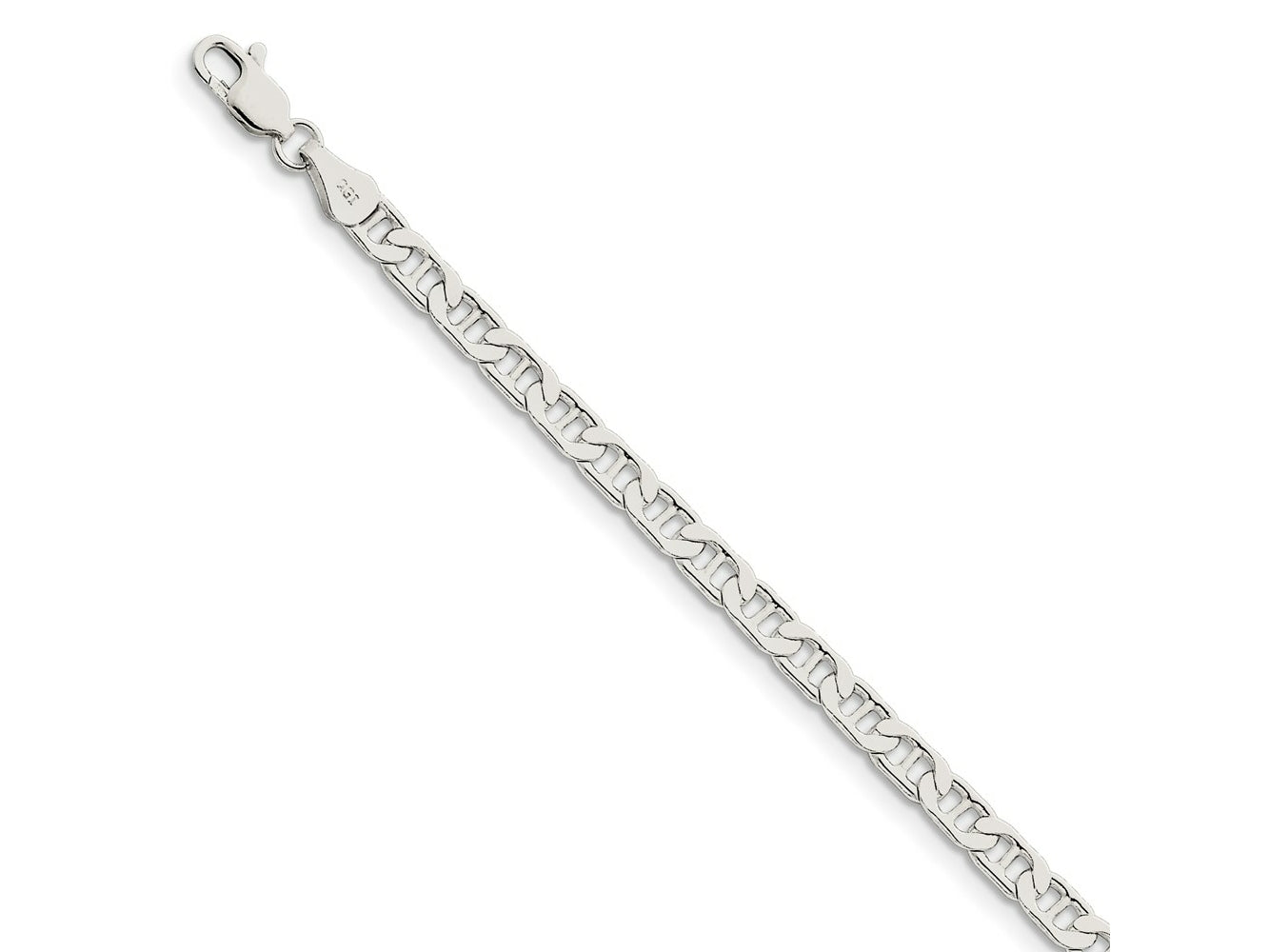 FJC Finejewelers 925 Sterling Silver Flat Anchor Bracelet Chain 7 Inches x 4.5 mm