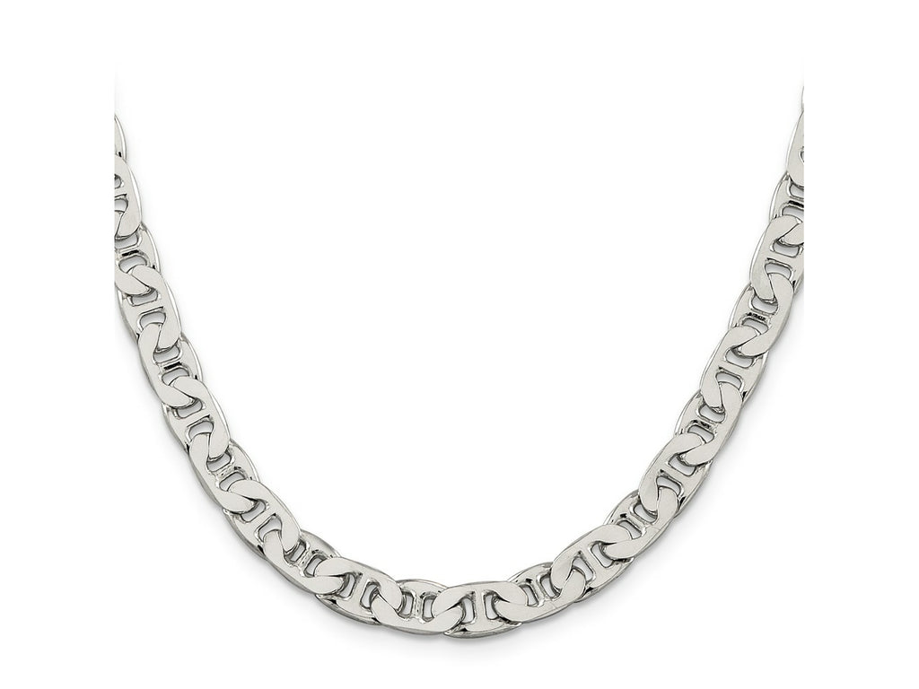 FJC Finejewelers 925 Sterling Silver Flat Anchor Chain 18 Inches x 6.5 mm