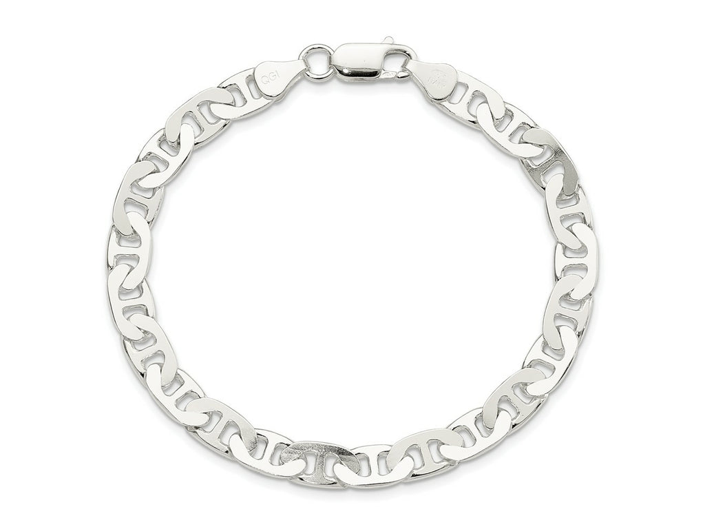 FJC Finejewelers 925 Sterling Silver Flat Anchor Bracelet Chain 8 Inches x 6.5 mm