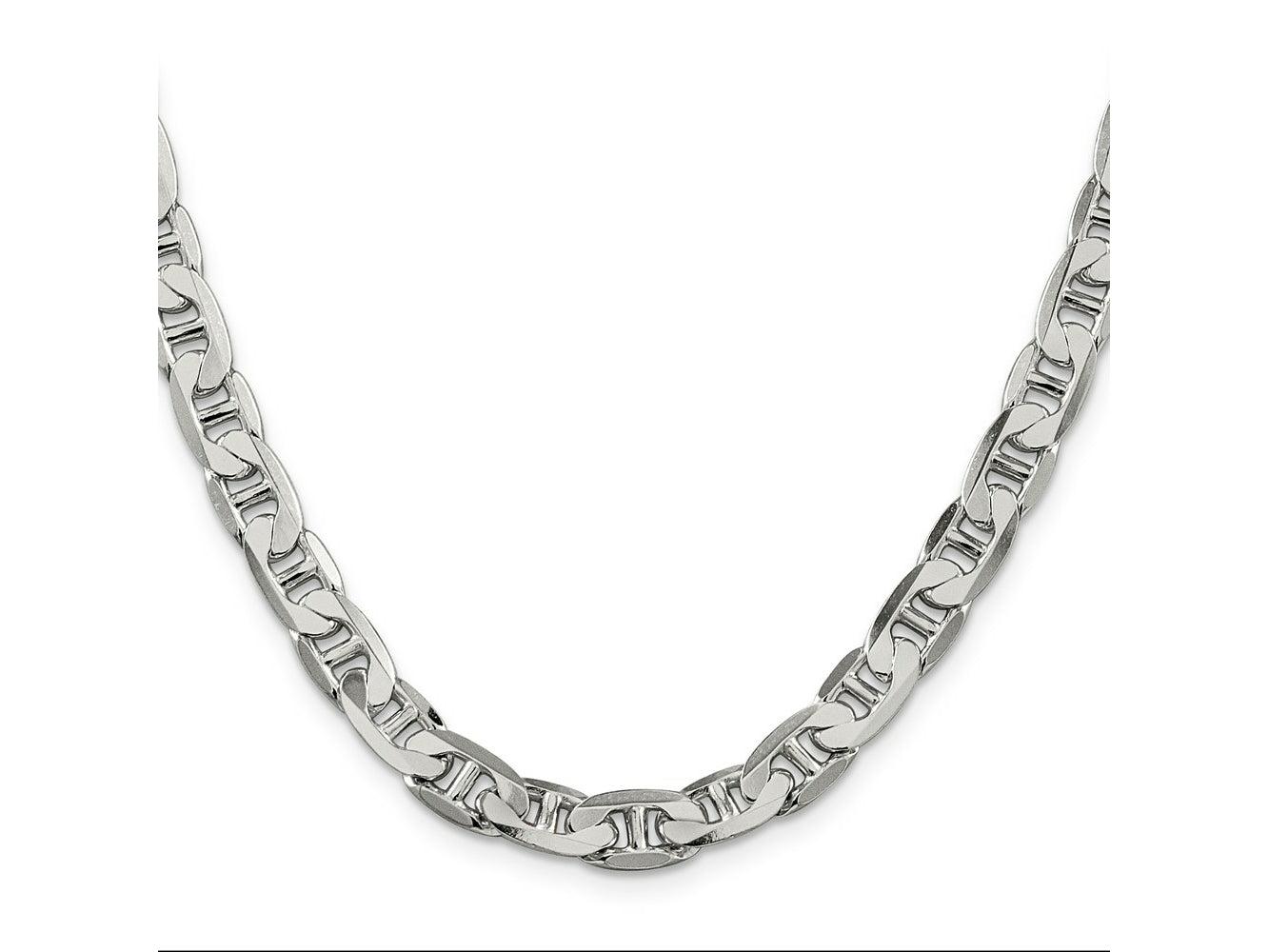 FJC Finejewelers 925 Sterling Silver Flat Anchor Chain 22 Inches x 7 mm