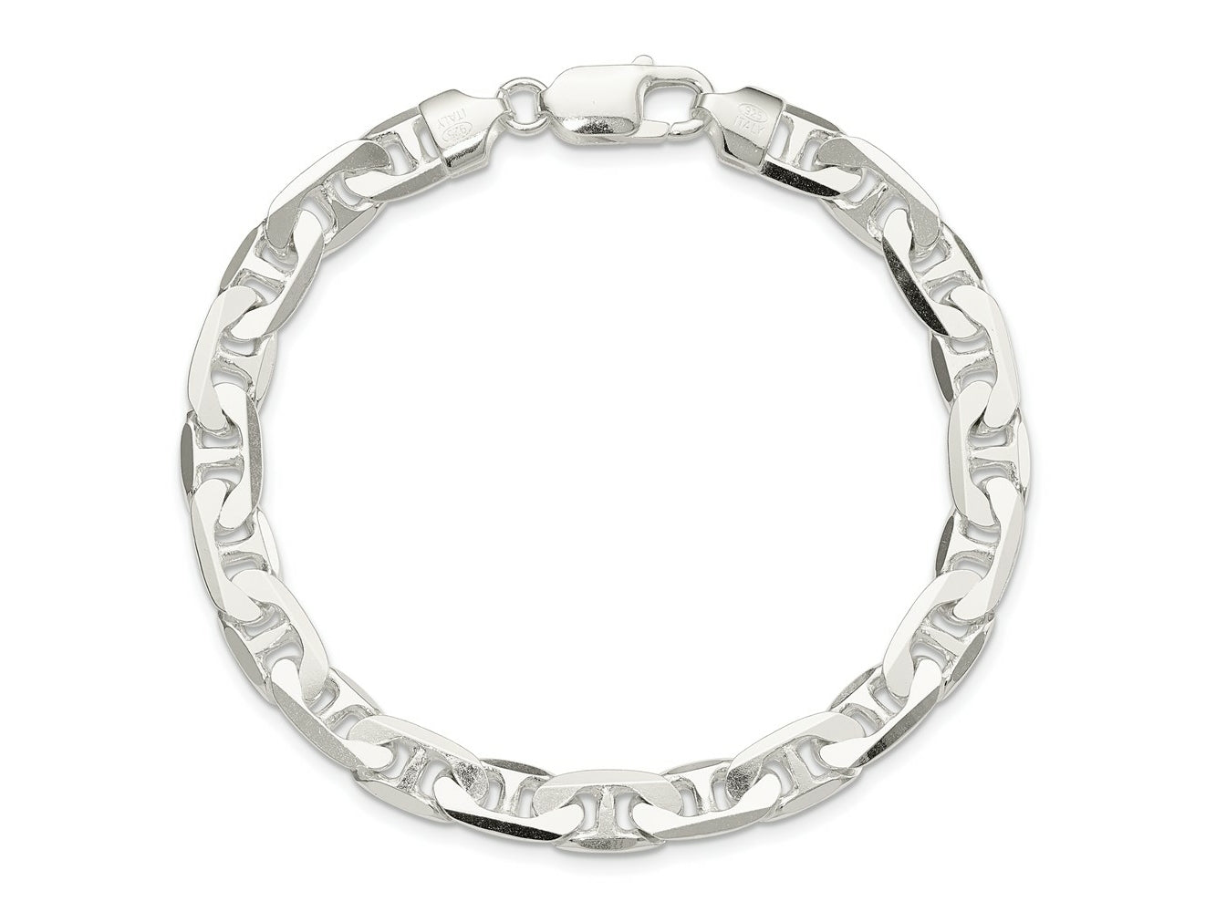 FJC Finejewelers 925 Sterling Silver Flat Anchor Bracelet Chain 8 Inches x 7 mm