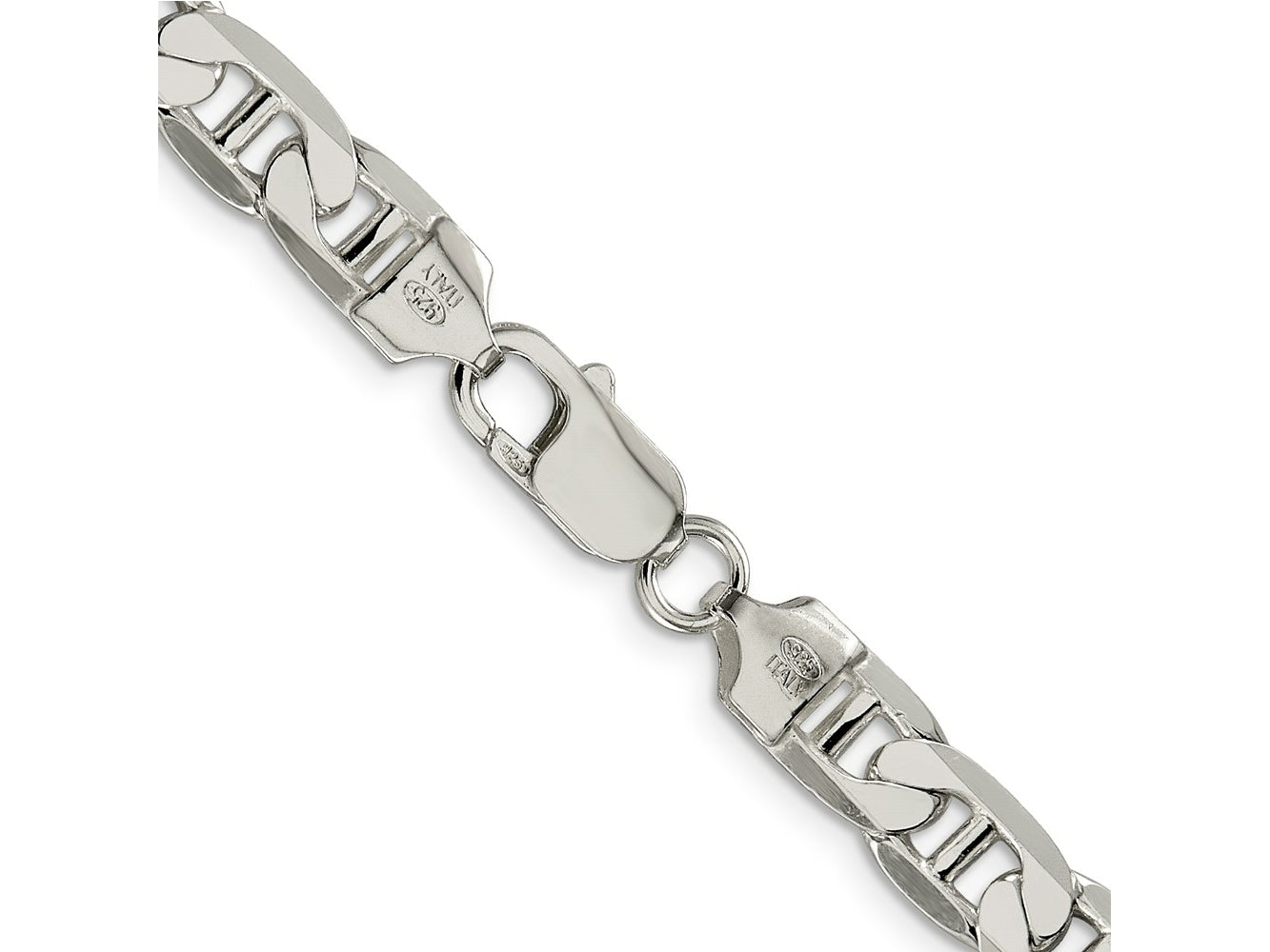 FJC Finejewelers 925 Sterling Silver Flat Anchor Bracelet Chain 9 Inches x 7 mm