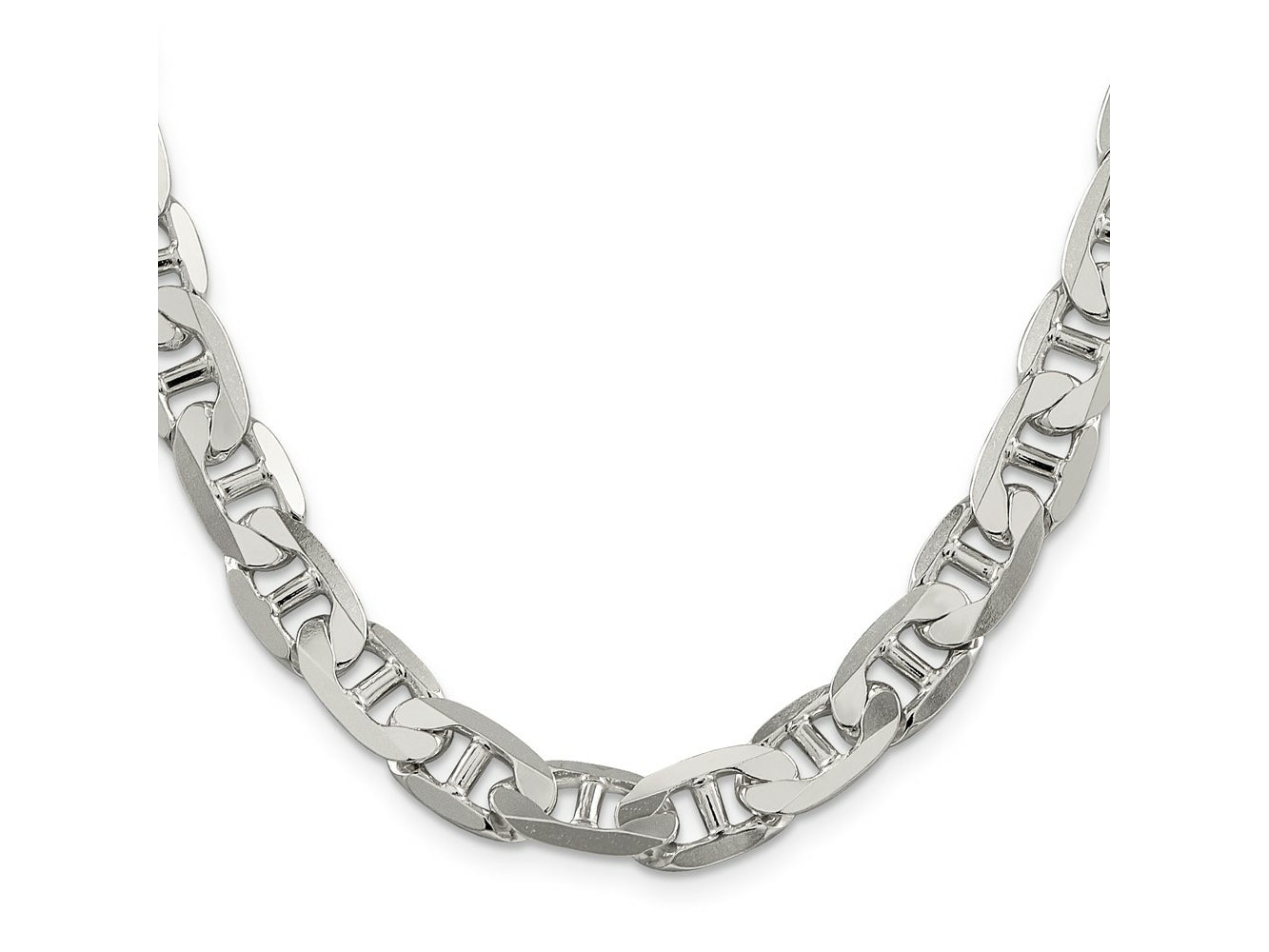 FJC Finejewelers 925 Sterling Silver Flat Anchor Chain 26 Inches x 9.5 mm