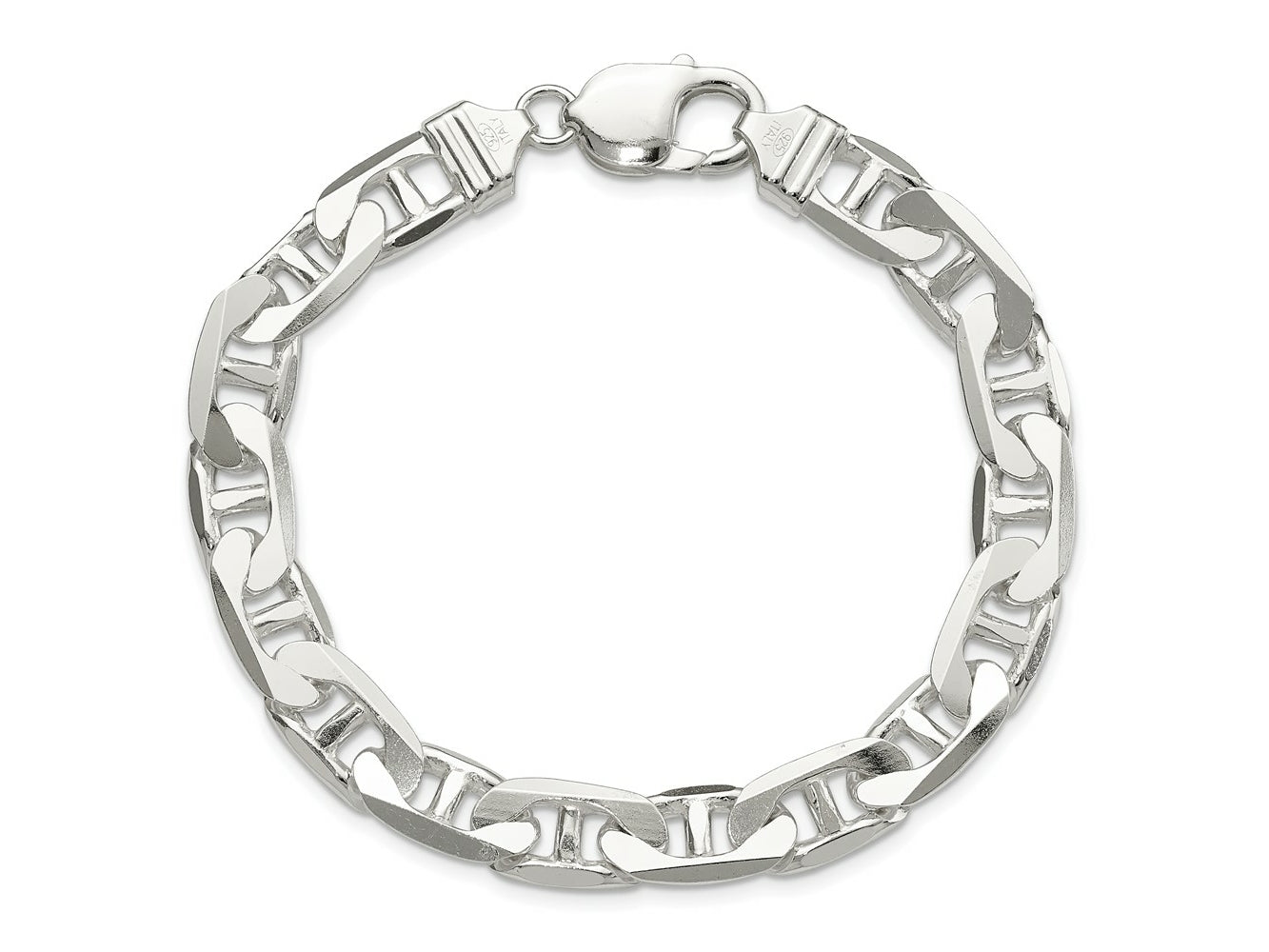 FJC Finejewelers 925 Sterling Silver Flat Anchor Bracelet Chain 8 Inches x 9.5 mm