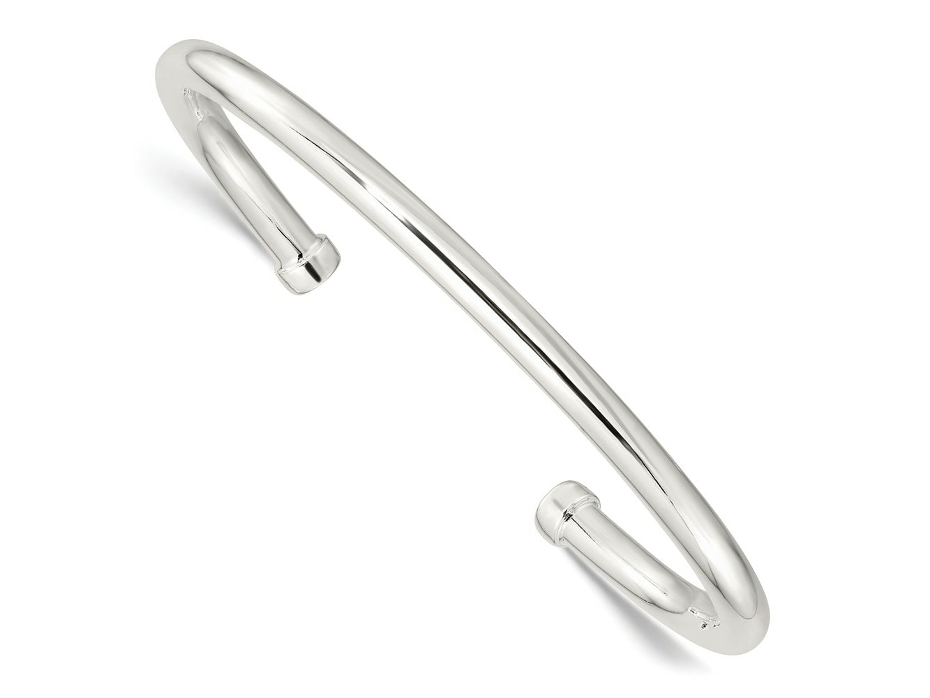 FJC Finejewelers 925 Sterling Silver Polished Cuff Bangle 5.5 mm