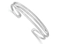 FJC Finejewelers 925 Sterling Silver Fancy d Polished Three Line Cuff Bangle 7.75 Inches x 10.75 mm