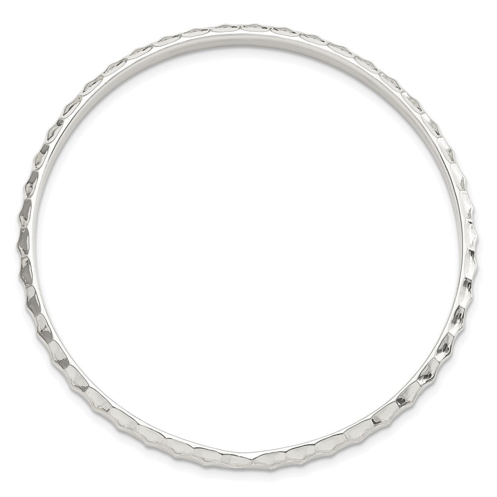 FJC Finejewelers 925 Sterling Silver Textured Slip-on Bangle 4 mm