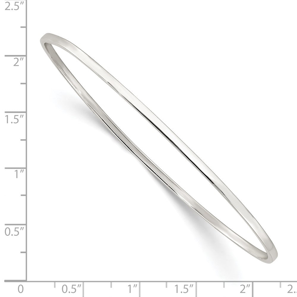 FJC Finejewelers 925 Sterling Silver Polished Slip-on Bangle 2 mm