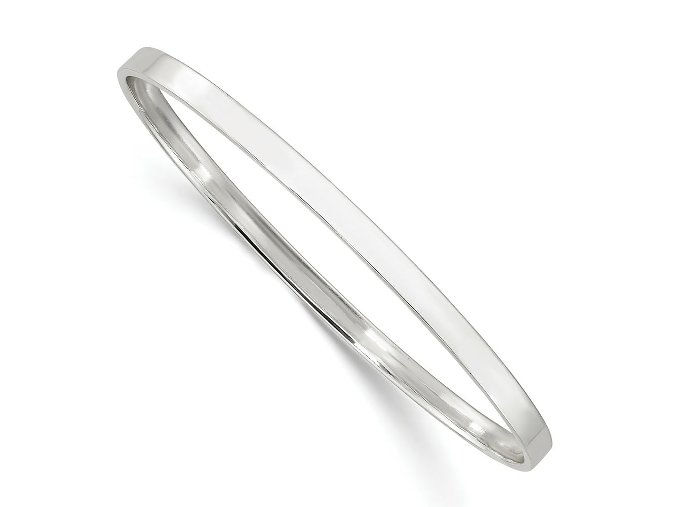 FJC Finejewelers 925 Sterling Silver Polished Slip-on Bangle 4 mm