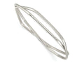 FJC Finejewelers 925 Sterling Silver Polished 2 Hexagon Shape Slip On Bangle 2.75 mm