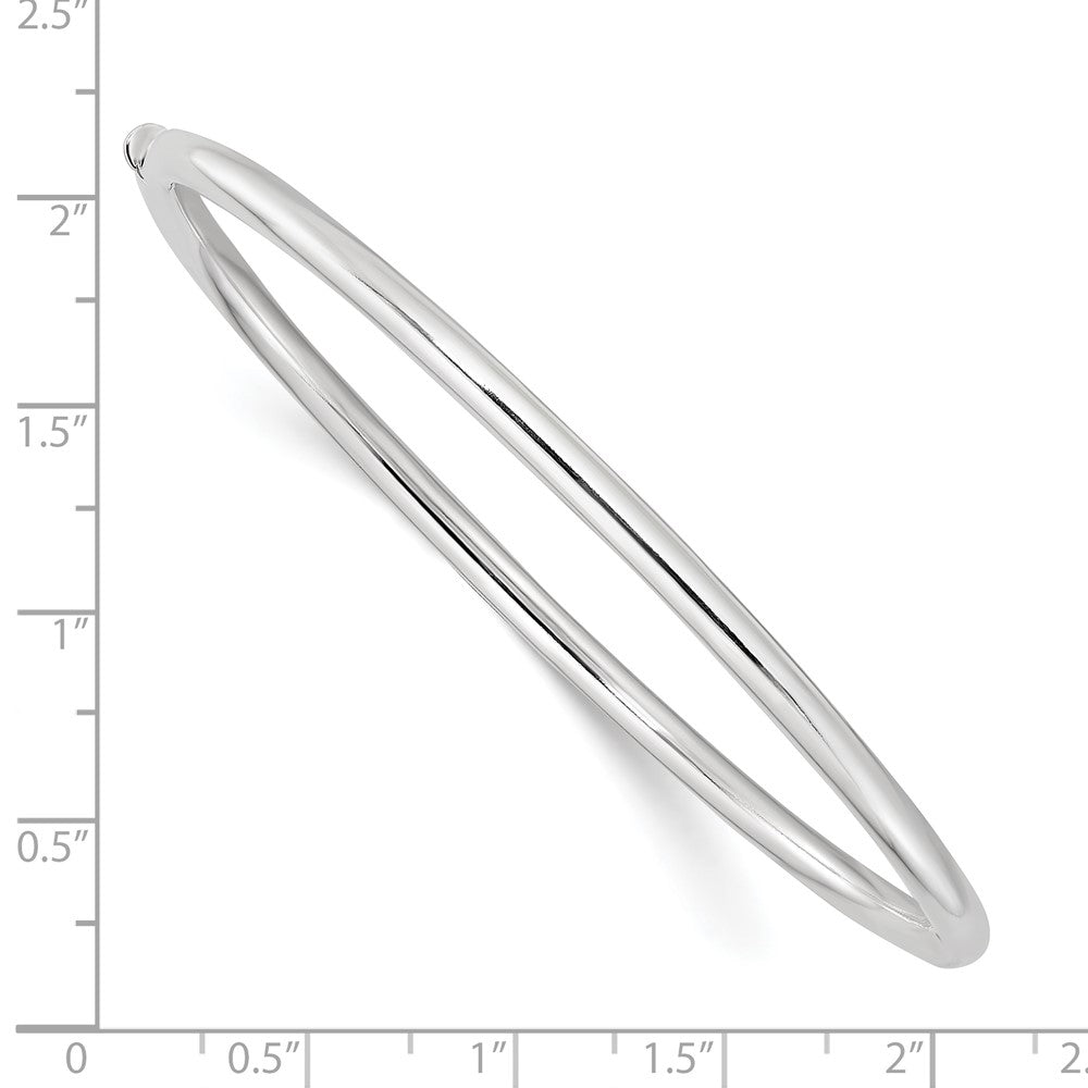 FJC Finejewelers 925 Sterling Silver Polished Hinged Round Bangle 3 mm