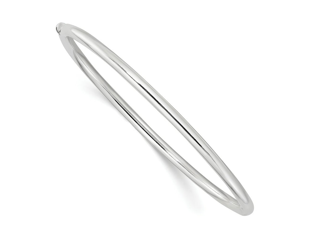 FJC Finejewelers 925 Sterling Silver Polished Hinged Round Bangle 3 mm