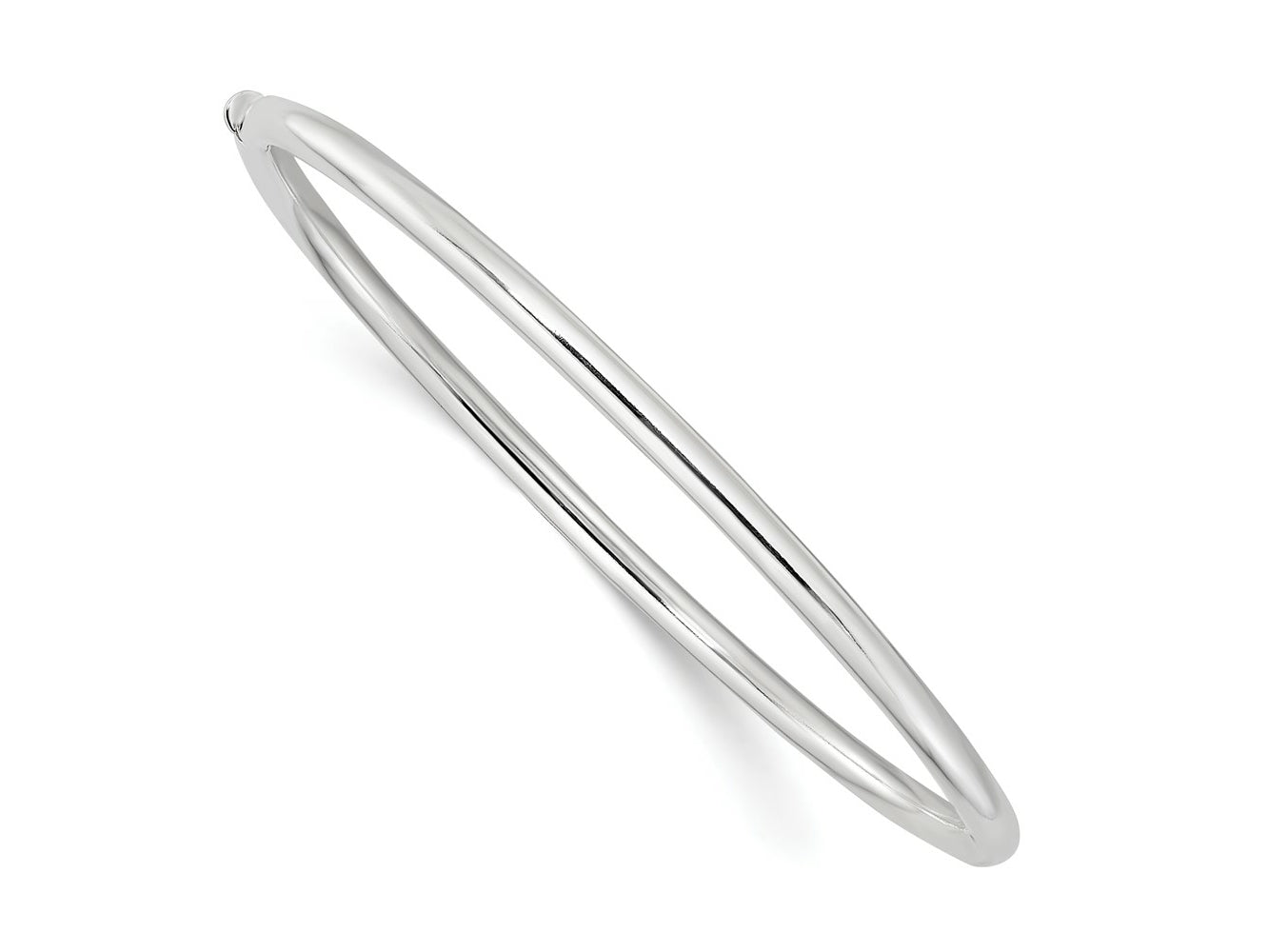 FJC Finejewelers 925 Sterling Silver Polished Hinged Round Bangle 3 mm