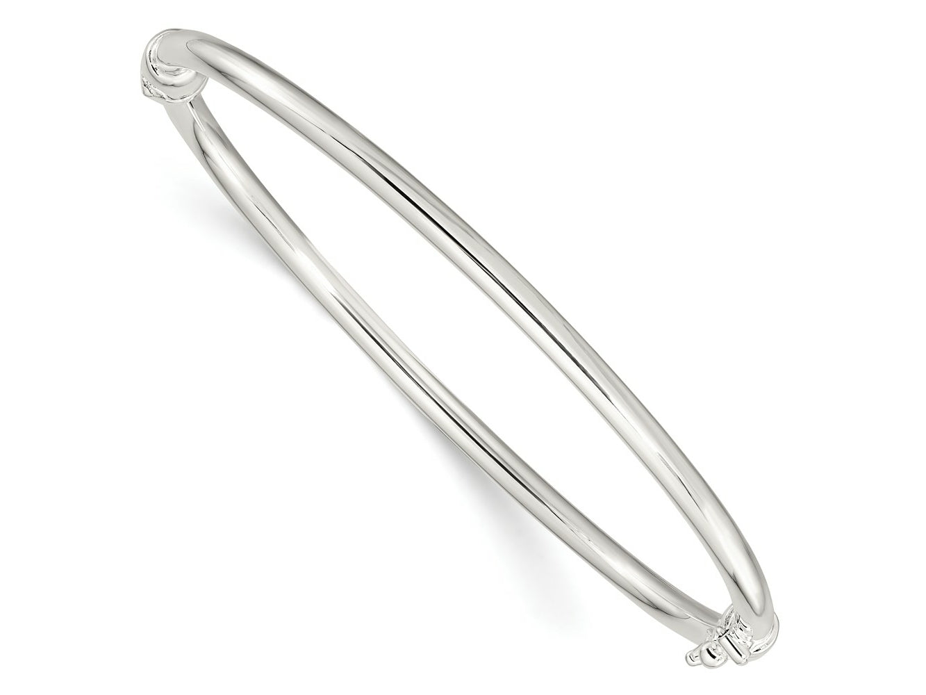 FJC Finejewelers 925 Sterling Silver Polished Hinged Bangle 2.95 mm