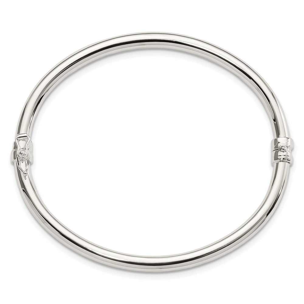 FJC Finejewelers 925 Sterling Silver Polished Hinged Bangle 4 mm