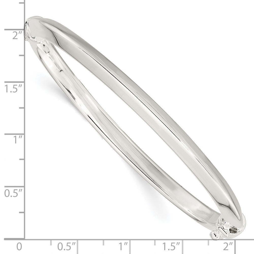 FJC Finejewelers 925 Sterling Silver Polished Hinged Bangle 4.5 mm