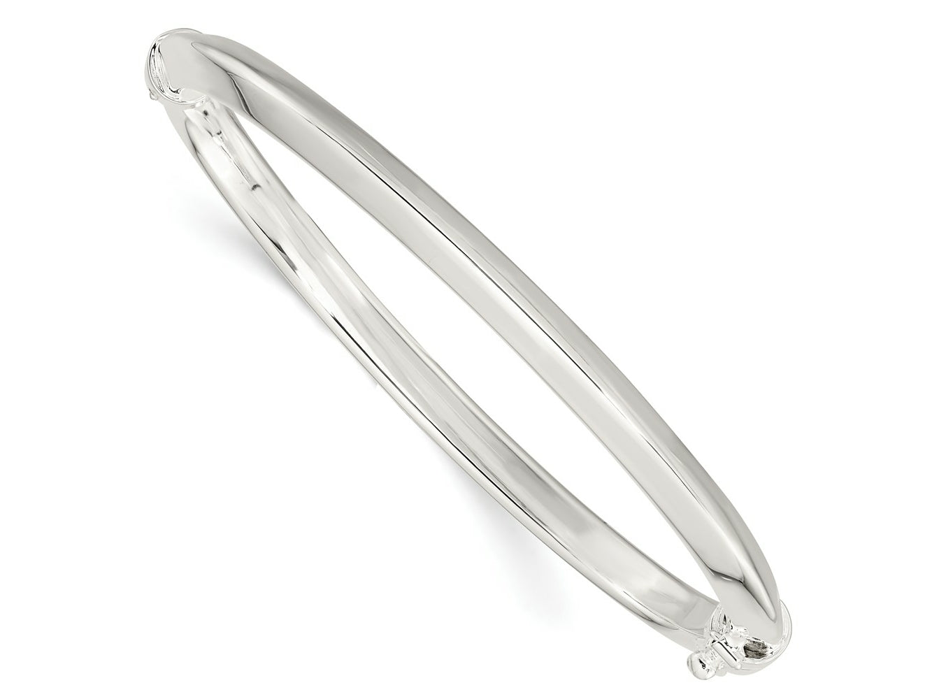 FJC Finejewelers 925 Sterling Silver Polished Hinged Bangle 4.5 mm