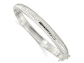 FJC Finejewelers 925 Sterling Silver Polished and Bright Cut Hinged Bangle 7.25 mm
