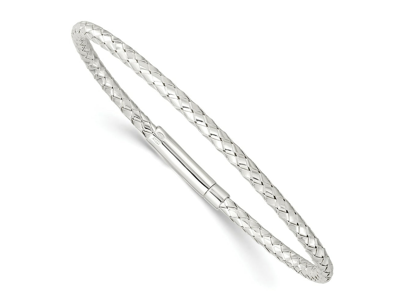 FJC Finejewelers 925 Sterling Silver Polished Flexible Weaved Bangle Bracelet 3 mm