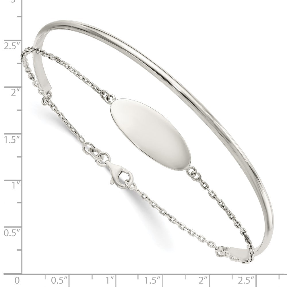 FJC Finejewelers 925 Sterling Silver Polished ID Bangle 10 mm