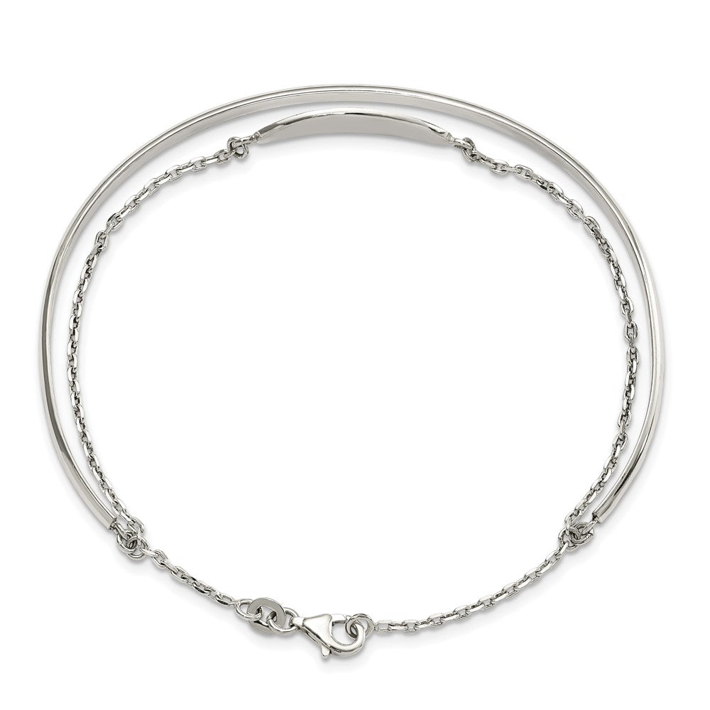 FJC Finejewelers 925 Sterling Silver Polished ID Bangle 10 mm