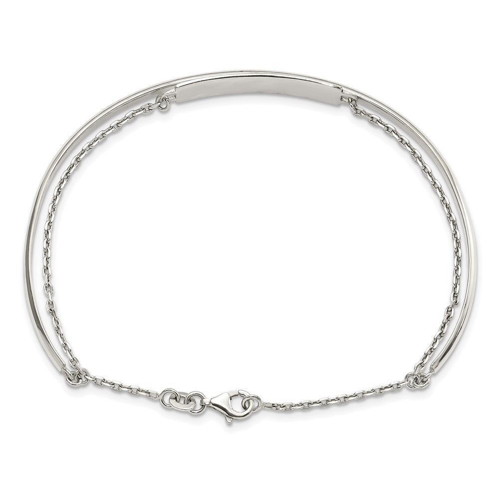 FJC Finejewelers 925 Sterling Silver Polished ID Bangle 6 mm